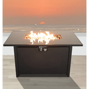 25\" H X 42\" W Steel Outdoor <b>Fire</b> <b>Pit</b> <b>Table</b> with Lid Durable <b>Fire</b> <b>Pits</b> for Outdoor Use - Product Image 1