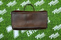 Bolso tote de cuero transpirable ecológico unisex personalizado con logotipo, bolso de viaje 100% cuero