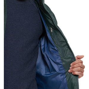 Chaqueta Acolchada con Capucha Verde Oscuro, Cierre de Cremallera, Resistente al Viento, de Poliéster, Estilo Casual, Corte Regular - Product Image 4