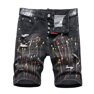 Shorts en jean pour hommes de qualité supérieure, shorts en denim pour hommes, pantalons courts pour hommes, jeans jeunes, coupe ajustée, respirant, léger, design personnalisé - Product Image 1