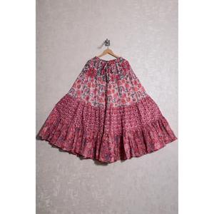 Women Casual Boho Cotton <b>Patchwork</b> Natural Waist Handmade Indian Maxi <b>Skirt</b> Vintage Festival Gypsy Wear - Product Image 3