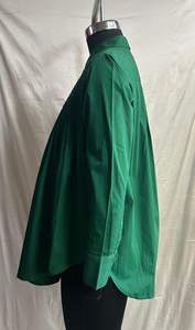 Chemises pour femmes personnalisées par le fabricant, chemises décontractées pour femmes, couleur verte unie, manches longues, acheter directement auprès du fournisseur - Product Image 3
