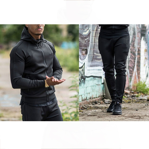 Ensemble de survêtement pour homme avec veste à capuche zippée et pantalon de survêtement, poches latérales, coupe classique, pour l'hiver, la gym et le jogging - Product Image 4