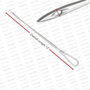 Aguja de sutura veterinaria para prolapso de 12 pulgadas de acero inoxidable, instrumento quirúrgico obstétrico para ganado, para el cuidado de ganado. - Product Image 3