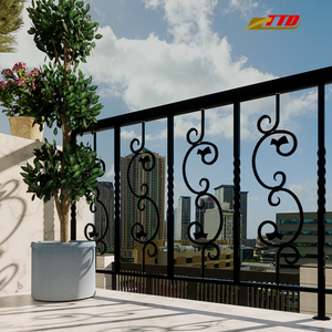 Barandilla de Balcón de Hierro Forjado Premium: Descubra una Exquisita Decoración de Arte Metálico Hecha a Mano para Mejorar la Apariencia Exterior de su Vivienda - Product Image 4