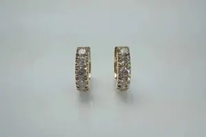Pendientes de Aro Tishya con Diamantes Moissanite, Plata de Ley 925, Chapados en Oro, Joyería Fina de Lujo con Apariencia de Diamante para Mujer, Regalo - Product Image 3