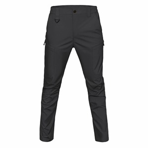 Men's Formal Outdoor <b>Cargo</b> Pants Ripstop <b>Stretch</b> Lightweight Work Trousers with Pockets Plain Dyed Straight Mid Waist - Product Image 2