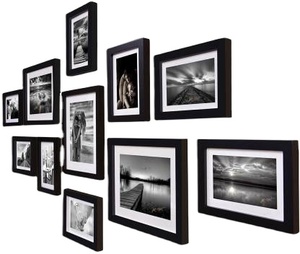 Hot Selling <b>Photo</b> <b>Frame</b> Picture Decorative Home Decor 11 <b>Photo</b> <b>Frame</b> MDF Wood Black Home Decoration Carton Portable 10 Pc - Product Image 1