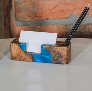 New Arrival Wood & Resin Business <b>Card</b> Holders Personalized Business <b>Card</b> Holder Case Modern Design Office Desk Accessory - Product Image 5