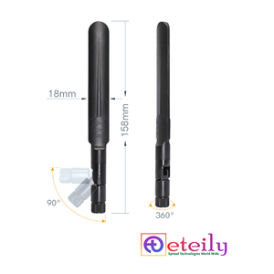 Antenne Eteily 4G à gain élevé 6dBi en caoutchouc avec connecteur mâle SMA mobile pour applications de communication - Product Image 2