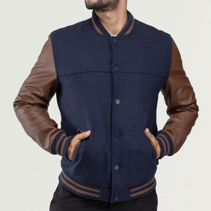 Chaqueta de Invierno Personalizada con Logotipo Frontal Transpirable para Hombre, de Alta Calidad, Corte Regular, Estilo Universitario de Béisbol - Product Image 4