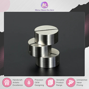 Top Most Selling <b>Round</b> Stainless Steel <b>Brushed</b> Silver Color Small Luxury Card Display Stand Card Holder at Competitive Price - Product Image 6