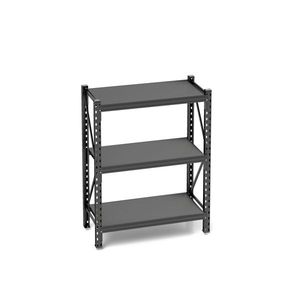 Heavy Duty 47\" Industrial Shelving Rack 3-Tier Steel Unit 51.2\" W*23.6\" D*47.3\"H Black Requires Assembly - Product Image 4