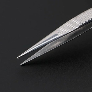 Stainless Steel Eyebrow Hair Tweezers Professional Eyebrow Hair Removal Fake Eyelash Tweezer Acne Needle <b>Clip</b> Flat Tip Tool - Product Image 6