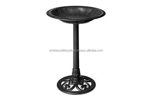 Outdoor metal <b>bird</b> bath <b>stand</b> elegant design strong build weather resistant finish perfect for garden <b>birds</b> and wildlife - Product Image 4
