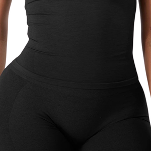 Womens Halter Seamless Tank Black Built In Support Stretch Fit Yoga Gym Training Activewear <b>Bodysuit</b> Style Top - Product Image 6