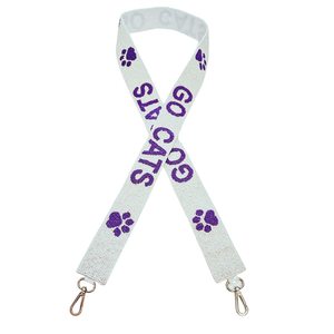 Handcrafted LSU Tigers Cotton Beaded Sports Purse <b>Strap</b> for Clear <b>Bags</b> and <b>Replacement</b> Use - Product Image 6
