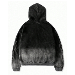 Sudaderas con Capucha Extra Grandes Personalizadas para Hombre, con Pedrería y Parches, Sudadera con Capucha Negra, Prenda Urbana Más Vendida - Product Image 2