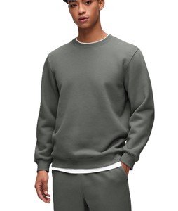 Custom Logo Embroidered Printed <b>Men's</b> Solid <b>Purple</b> Crew Neck <b>Sweatshirt</b> Regular Fit 100% Cotton Knitted Casual Pullover - Product Image 2