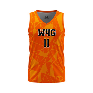 Uniformes de Baloncesto Personalizados Unisex, 100% Poliéster Transpirable, Sublimados, Cuello en V, Sin Mangas, con Letra Impresa en la Parte Delantera - Product Image 2
