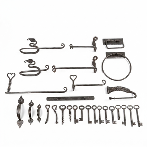 Rustic Cast Iron Double Door Hanger Vintage Metal Decorative <b>Wall</b> <b>Hook</b> Heavy Duty Mounted Coat <b>Rack</b> for Garden Home Farmhouse - Product Image 1