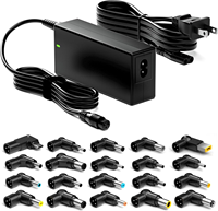 90W 범용 USB C 노트북 충전기 (20개 팁 포함) AC 어댑터, 델, HP, 에이서, 아수스, 레노버, IBM, 도시바, 삼성, 맥북 호환