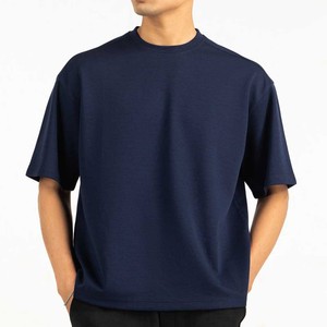 Ropa para Hombre, Fabricante Pakistaní, Camisetas al por Mayor, Camiseta Azul Marino Suave para Uso Diario, Cuello Redondo, Atuendo Casual Cómodo - Product Image 1