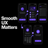 Conception UI/UX d'applications mobiles pour entreprises avec interface claire, flux de navigation fluide et expérience produit prête pour l'IA