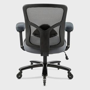 Sedia da Ufficio Ergonomica in Rete, Capacità 180 kg, Sedia da Scrivania per Persone Alte e Robuste, con Supporto Lombare Regolabile, Schienale Alto, Seduta Larga e Braccioli - Product Image 3