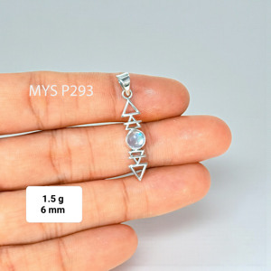 จี้เงินลาบราดอไรต์ธรรมชาติจี้925อัญมณีเครื่องประดับจี้เสน่ห์จำนวนมาก - Product Image 1