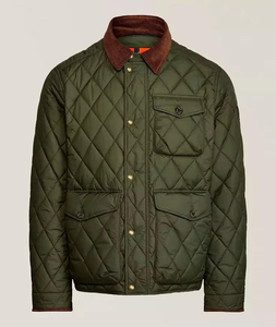 Veste parka matelassée pour homme, couleur unie, coupe classique, col rabattu, fermeture boutonnée, vêtement d'extérieur décontracté, épaisseur standard, polyester - Product Image 1