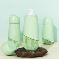 Flacon pulvérisateur de parfum à double couche de 60 ml, 80 ml, 100 ml, effet luxe, avec pompe, en plastique PET, sérigraphié