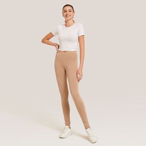 Leggings de spandex para mujer, cintura alta, transpirables, de secado rápido, ajustados, 220g, pantalones de entrenamiento, leggings para gimnasio y fitness - Product Image 1