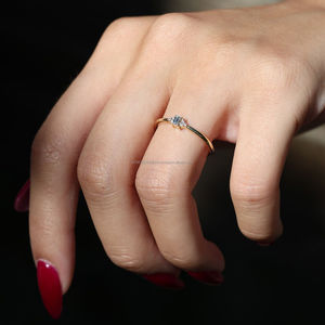 IGI/ Lab Grown Emerald Cut Diamond Vintage 14k Jaune Mariage/Bague de Fiançailles Unisexe Fine Or Blanc Fête D'anniversaire - Product Image 2