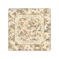 Tapis de Mahjong Américain 80cm Carré, Illustration Grue Bleue, Housse de Table pour Réunions Familiales, Vente en Ligne, Personnalisation CRD