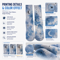 Chaussettes personnalisées pour adultes, impression couleur intégrale par sublimation, respirantes, 100% coton, OEM ODM, streetwear, équipes, événements, personnalisables