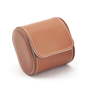 Boîte à montre en cuir PU personnalisée avec logo du fournisseur, matériaux recyclés écologiques, fermeture à bouton, boîte à montre de type oreiller - Product Image 4