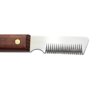 Couteau de toilettage professionnel pour animaux de compagnie avec manche en bois pour la coupe et l'élimination des poils des chiens et des chats - Product Image 4