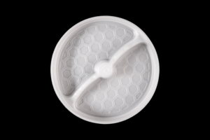 Disposal PP Plastic Round Divided 2 Compartment Tray for <b>Paper</b> Cup <b>Paper</b> <b>Bowl</b> Sample Available Wholesaler OEM/ODM - Product Image 5
