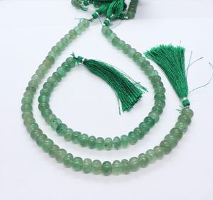 Cuentas redondas lisas de fresa verde natural AAA de 8-9 mm, cuentas de fresa verde de 10 pulgadas para la fabricación de joyería - Product Image 6