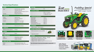 Tractor utilitario versátil JD 5036E de 35 HP y tracción en las cuatro ruedas, diseñado para tareas exigentes como la preparación de arrozales. - Product Image 5