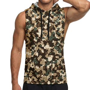 OEM Wholesale Price Tank Top Men's Printed Camouflage <b>Sleeveless</b> <b>Hoodies</b> Athletic Casual Wear Stylish Stretchy Custom Tank Tops - Product Image 1