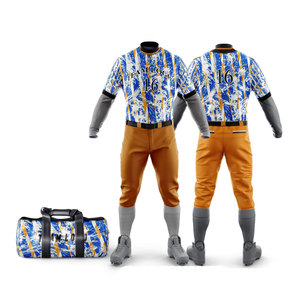 ชุดอุปกรณ์เบสบอลครบชุดสำหรับผู้ชาย พร้อมชื่อผู้เล่น เสื้อเจอร์ซีย์กันรังสียูวี กางเกงขายาว กระเป๋าเดินทาง ชุดพร้อมเล่น - Product Image 2