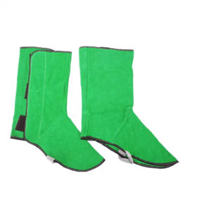 Cubrebotas de Soldadura de Cuero de Vaca Ecológico para Seguridad Industrial, Resistentes al Calor y Chispas, Calzado de Trabajo para Bomberos - Product Image 3