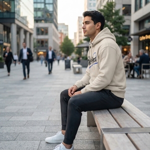 Sweat à capuche personnalisé pour homme, style streetwear décontracté, imprimé animal, 100% coton, coupe classique, hiver, OEM ODM - Product Image 5