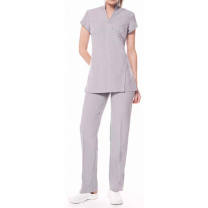 Best Quality Cotton polyester <b>Work</b> Wear Uniform Thai Massage <b>Tunic</b> Spa Uniforms Hotel staff Beauty Salon SPA Uniforms for Women - Product Image 2