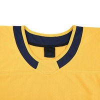 Jersey Hoki Es Trendy OEM Service Pria 100% Poliester, Seragam Tim yang Dapat Dikustomisasi dengan Nomor, Pakaian Hoki Es Populer dengan Harga Terjangkau