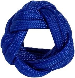 กระดุมข้อมือเชือกพาราคอร์ดสีน้ำเงิน ผ้าพันคอแบบยืดหยุ่นทำมือ สายรัดคอสำหรับลูกเสือ เชือกพาราคอร์ดแบบปมหัวเติร์ก เชือกนีออน - Product Image 2