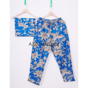 Conjunto de Pijama Personalizado 100% Algodón Crepé, Cuello Redondo, Manga Larga, Pantalón Largo, Dos Piezas, Ropa de Dormir Dulce - Product Image 4