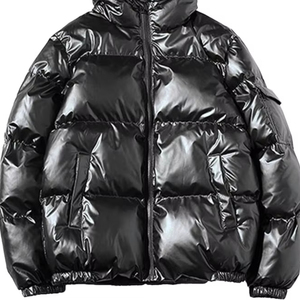 Best Latest Design Customized Men's Puffer Jacket in Black <b>Waterproof</b> Winter Street/Casual Wear with Zipper Closure - Product Image 6